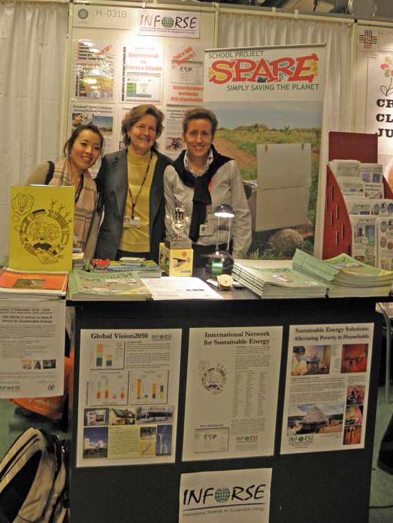 Visitors from members in France at INFORSE exhibition at Bella center UNFCCC COP15